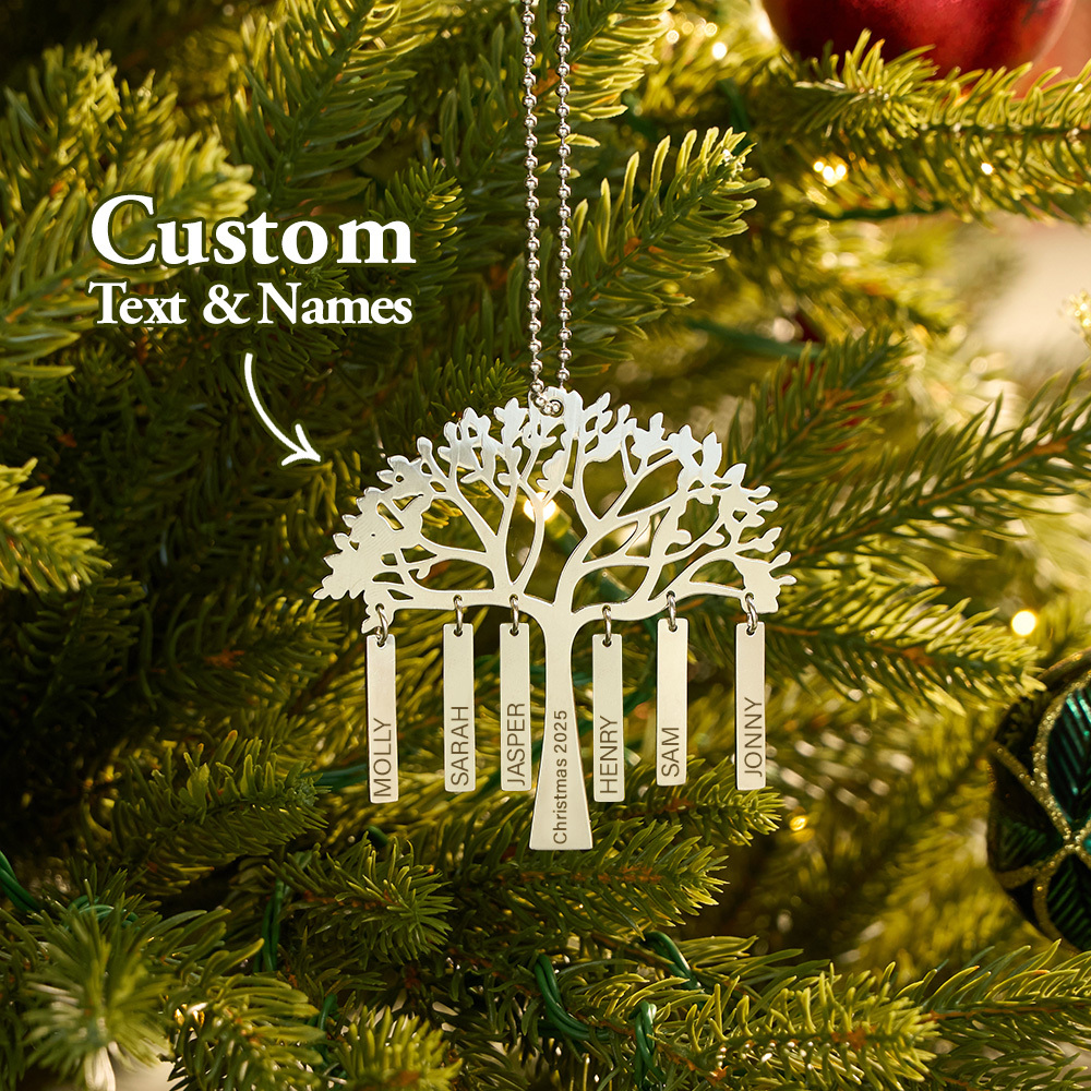 Personalised Family Tree Christmas Decoration
