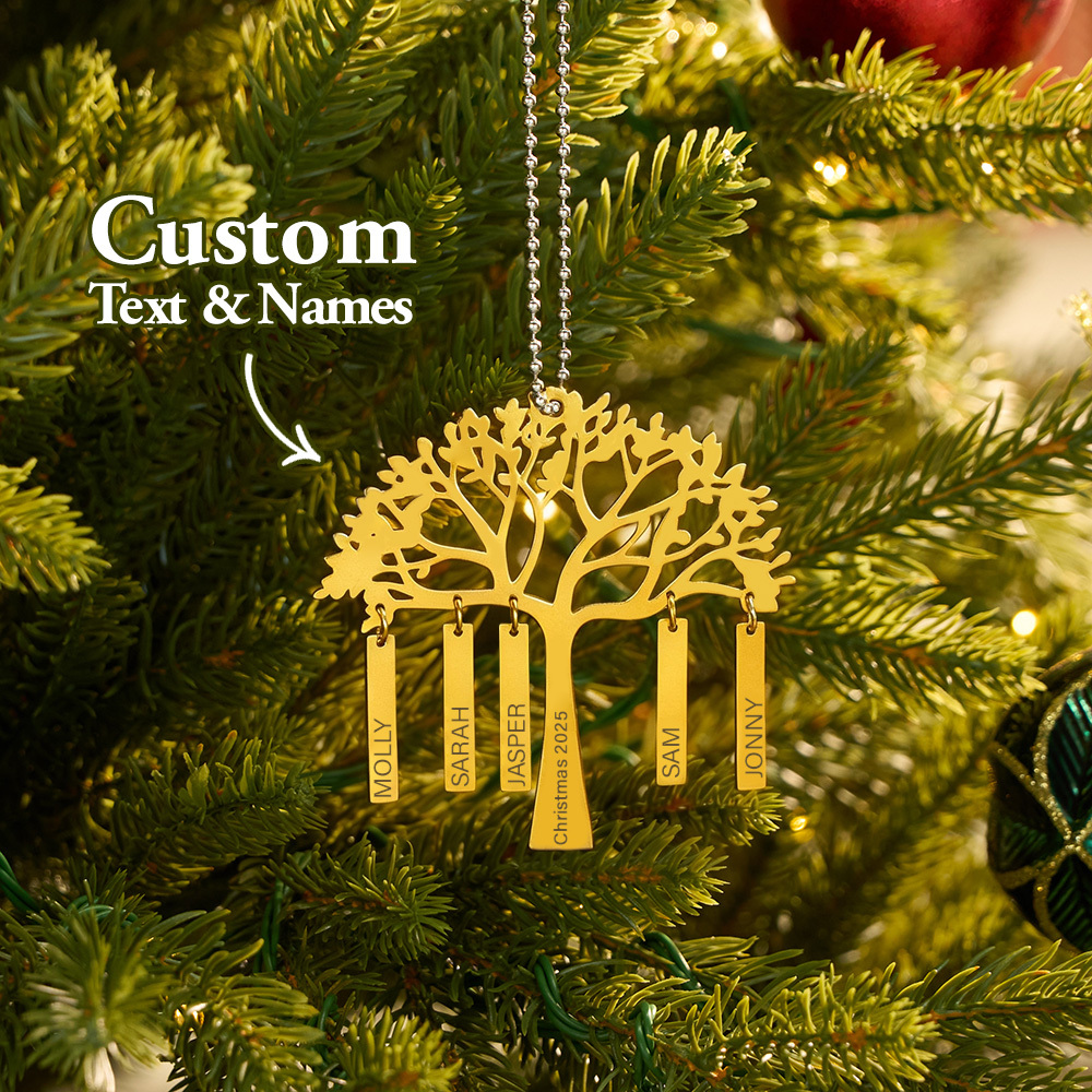 Personalised Family Tree Christmas Decoration