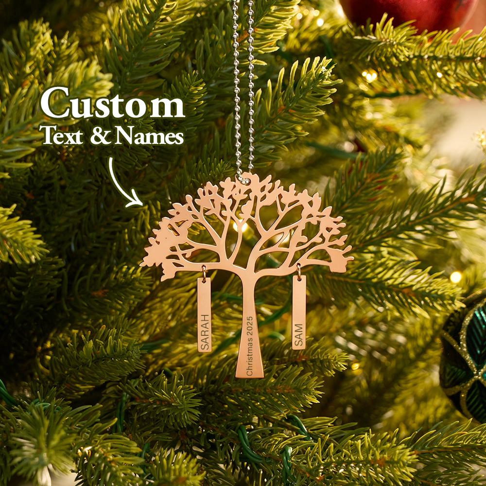 Personalised Family Tree Christmas Decoration