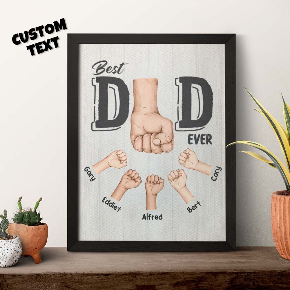 Best Dad Ever - Family Personalized Custom Ornaments - Father's Day Gift For Dad - photomoonlamp