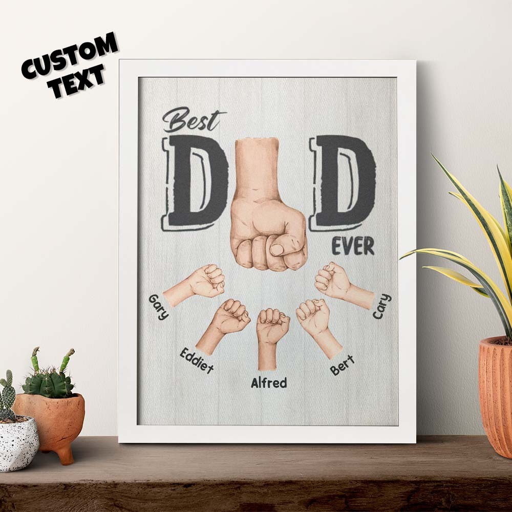 Best Dad Ever - Family Personalized Custom Ornaments - Father's Day Gift For Dad - photomoonlamp