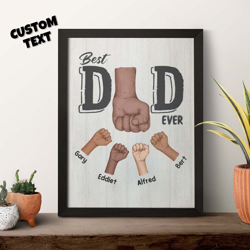 Best Dad Ever - Family Personalized Custom Ornaments - Father's Day Gift For Dad - photomoonlamp