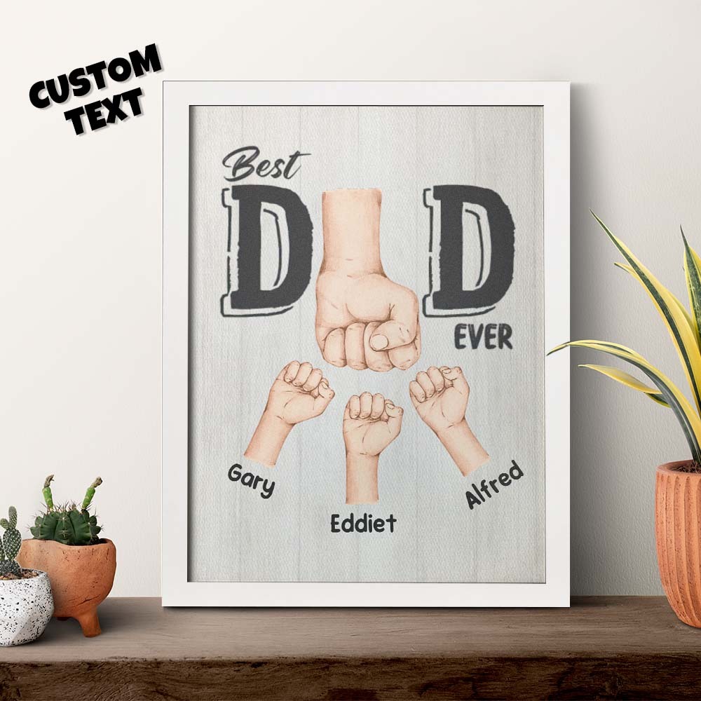 Best Dad Ever - Family Personalized Custom Ornaments - Father's Day Gift For Dad - photomoonlamp