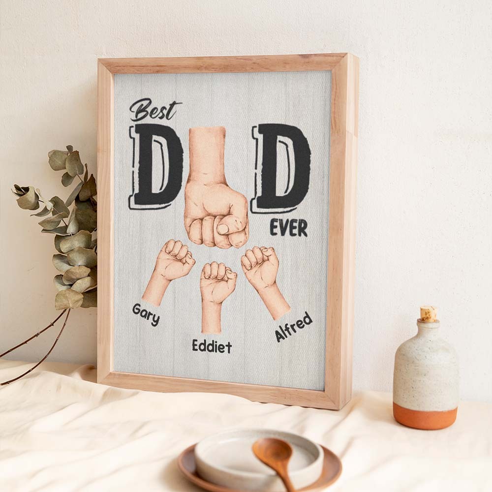 Best Dad Ever - Family Personalized Custom Ornaments - Father's Day Gift For Dad - photomoonlamp