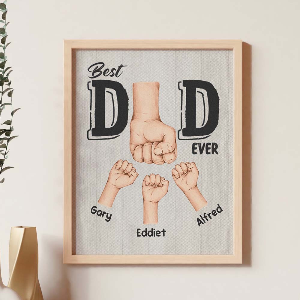 Best Dad Ever - Family Personalized Custom Ornaments - Father's Day Gift For Dad - photomoonlamp