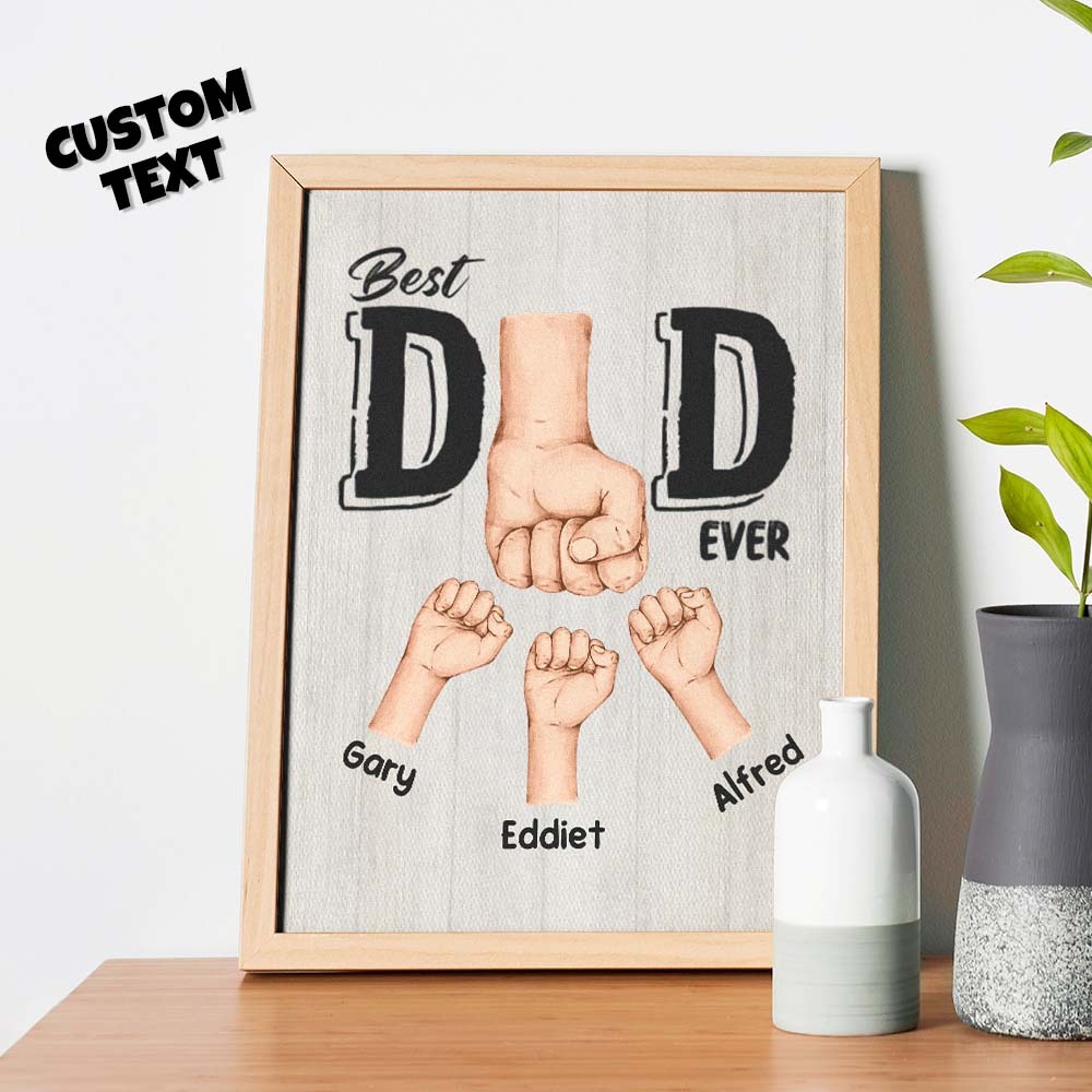 Best Dad Ever - Family Personalized Custom Ornaments - Father's Day Gift For Dad - photomoonlamp