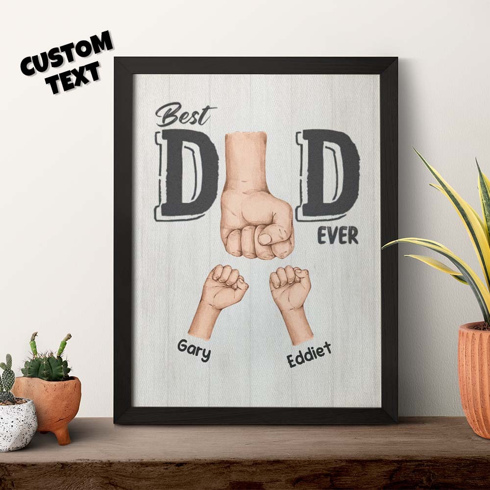 Best Dad Ever - Family Personalized Custom Ornaments - Father's Day Gift For Dad - photomoonlamp