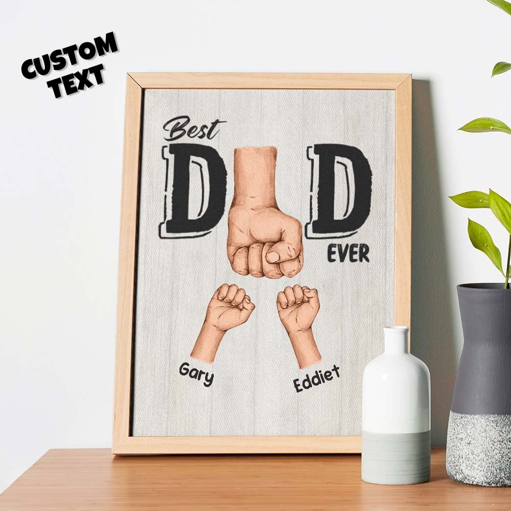 Best Dad Ever - Family Personalized Custom Ornaments - Father's Day Gift For Dad - photomoonlamp