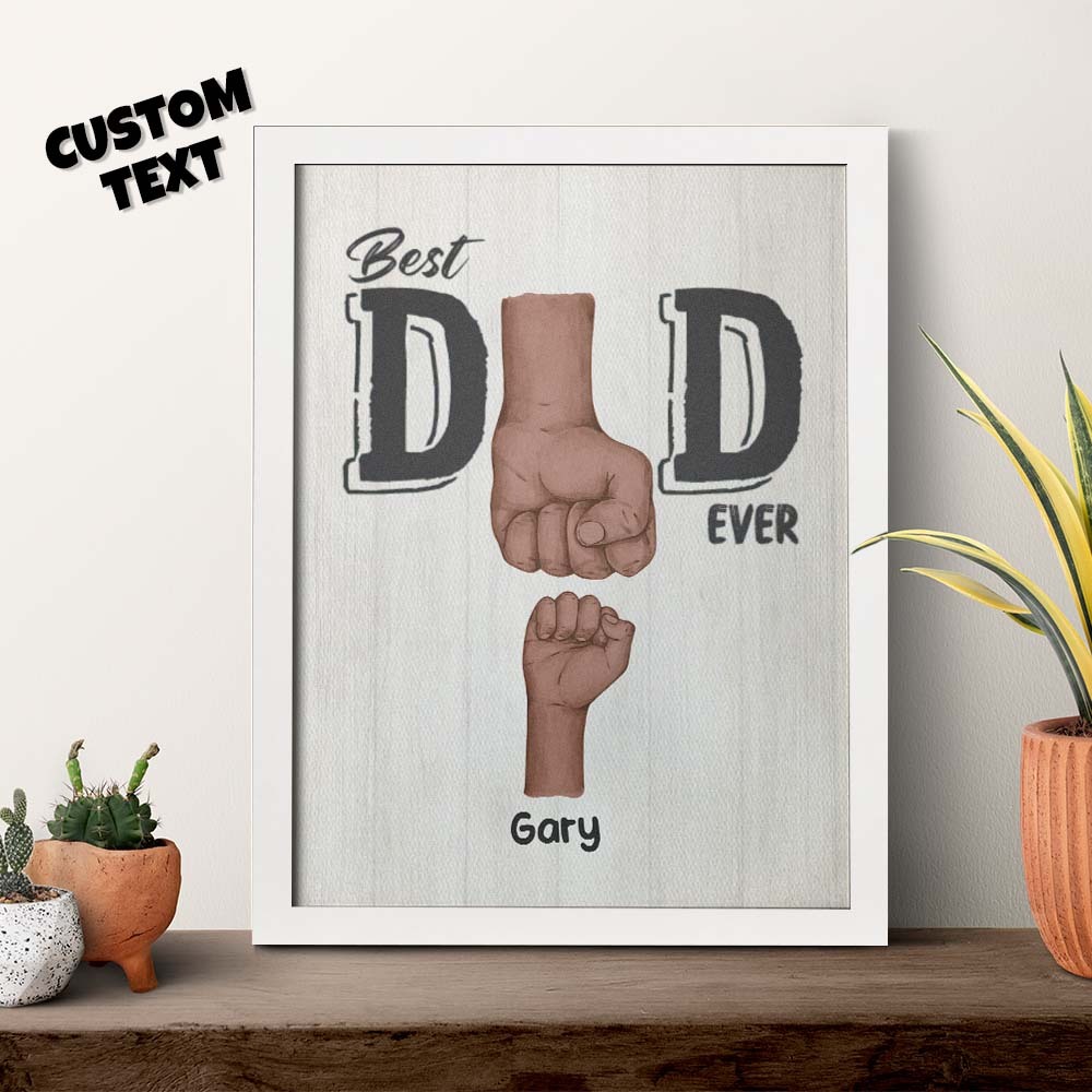 Best Dad Ever - Family Personalized Custom Ornaments - Father's Day Gift For Dad - photomoonlamp