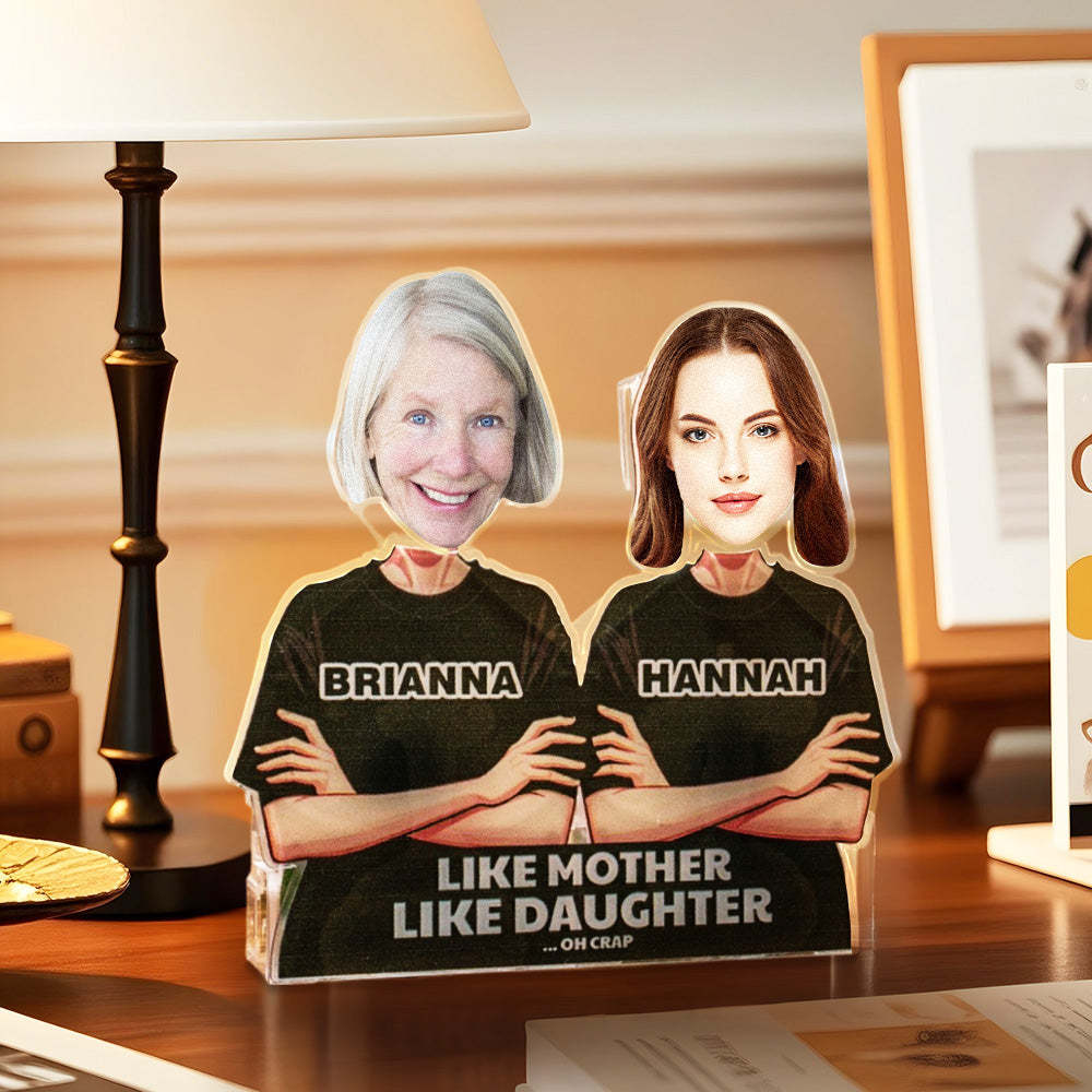 Personalized Face Shaking Head Standee Gift for Dad Mom - PhotoMoonLamp