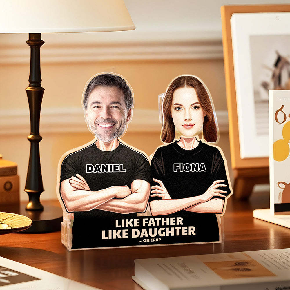 Personalized Face Shaking Head Standee Gift for Dad Mom - PhotoMoonLamp