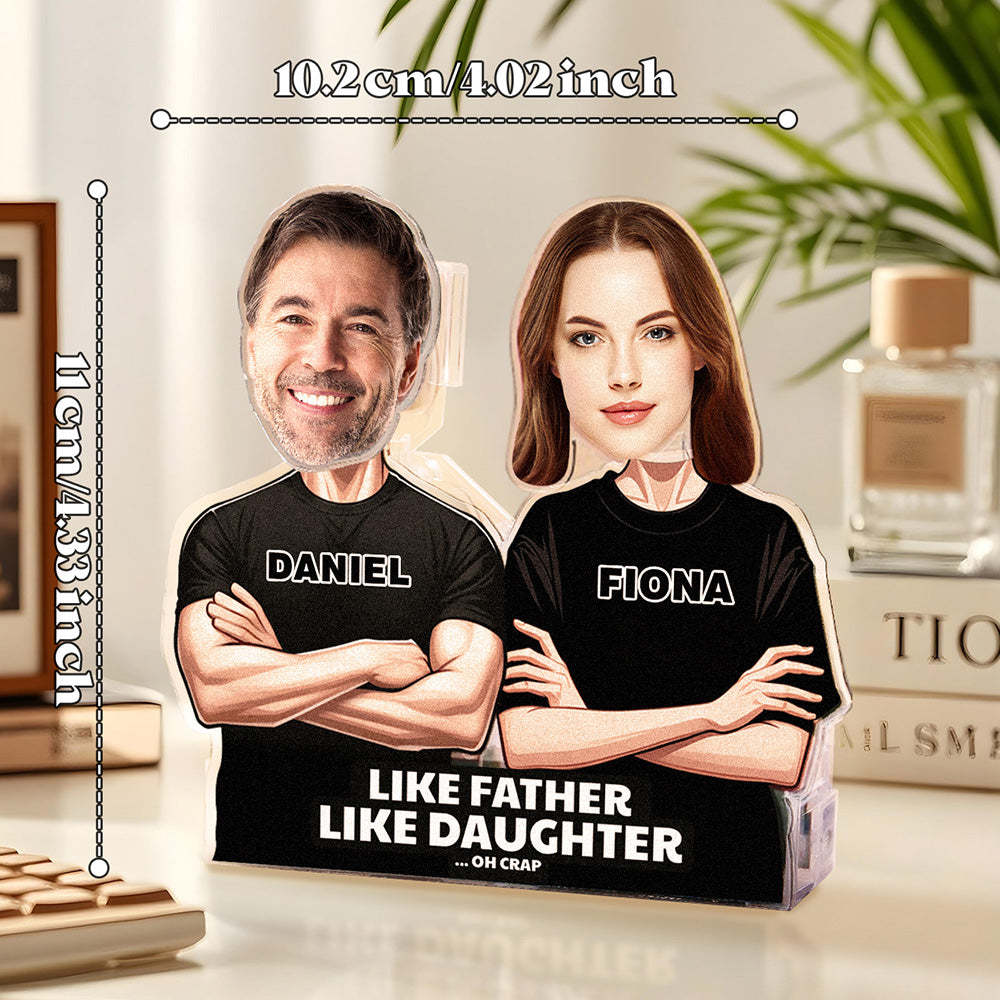 Personalized Face Shaking Head Standee Gift for Dad Mom - PhotoMoonLamp