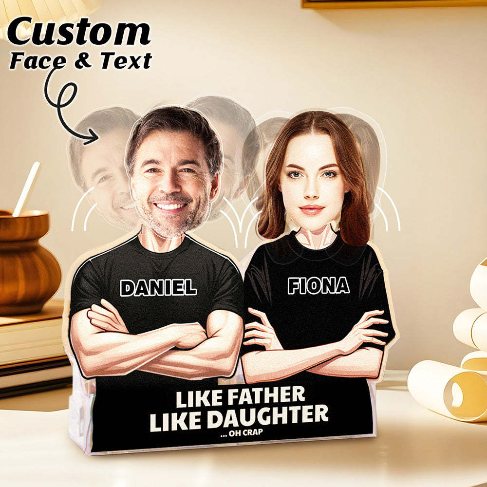 Personalized Face Shaking Head Standee Gift for Dad Mom - PhotoMoonLamp