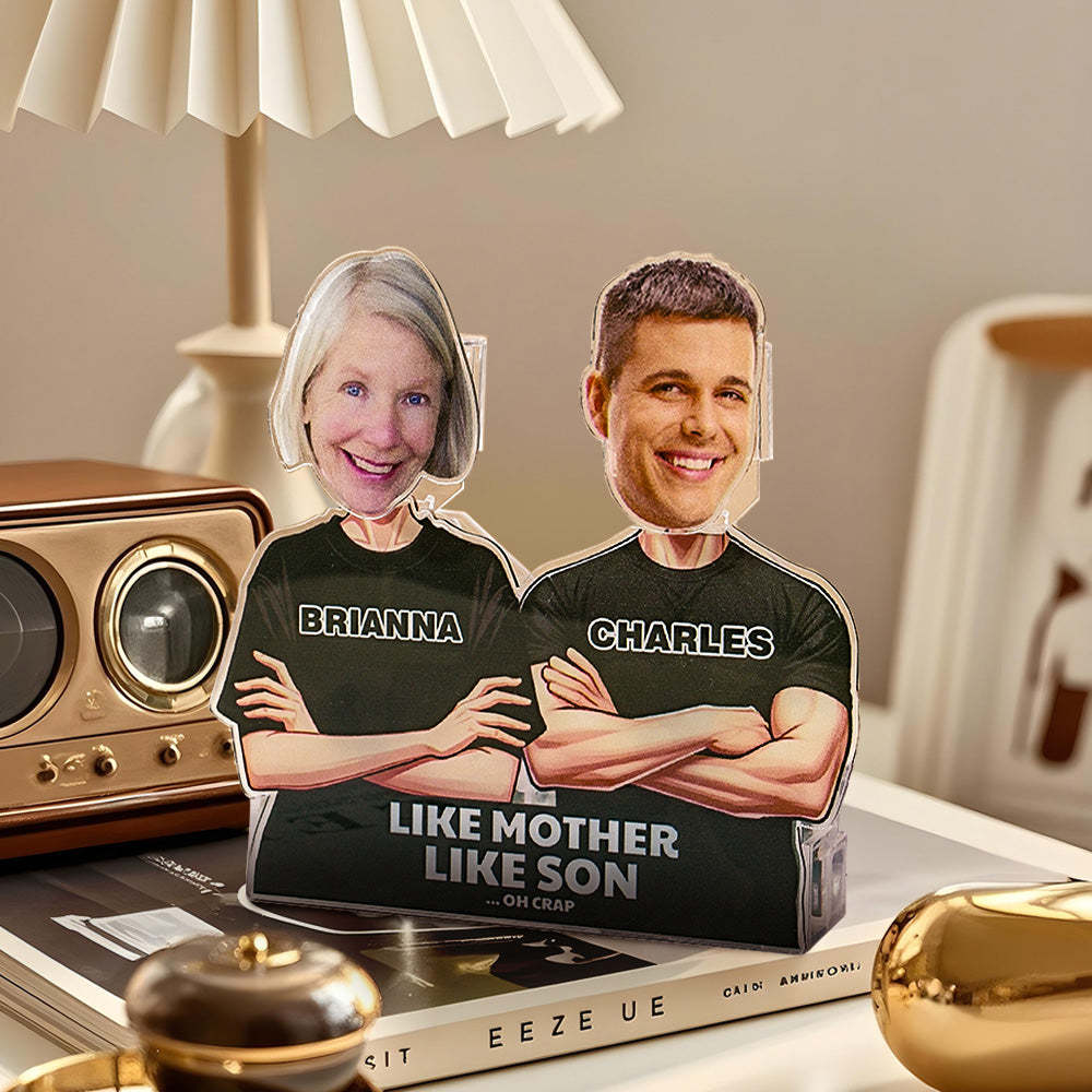 Personalized Face Shaking Head Standee Gift for Dad Mom - PhotoMoonLamp