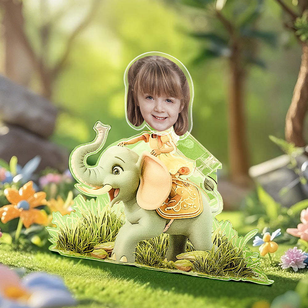 Personalized Face Kids and Animal Shaking Head Standee Gift for Kids - PhotoMoonLamp