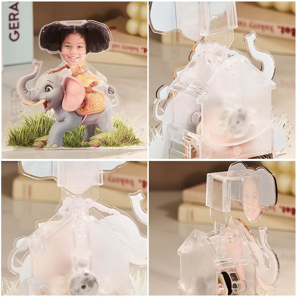 Personalized Face Kids and Animal Shaking Head Standee Gift for Kids - PhotoMoonLamp