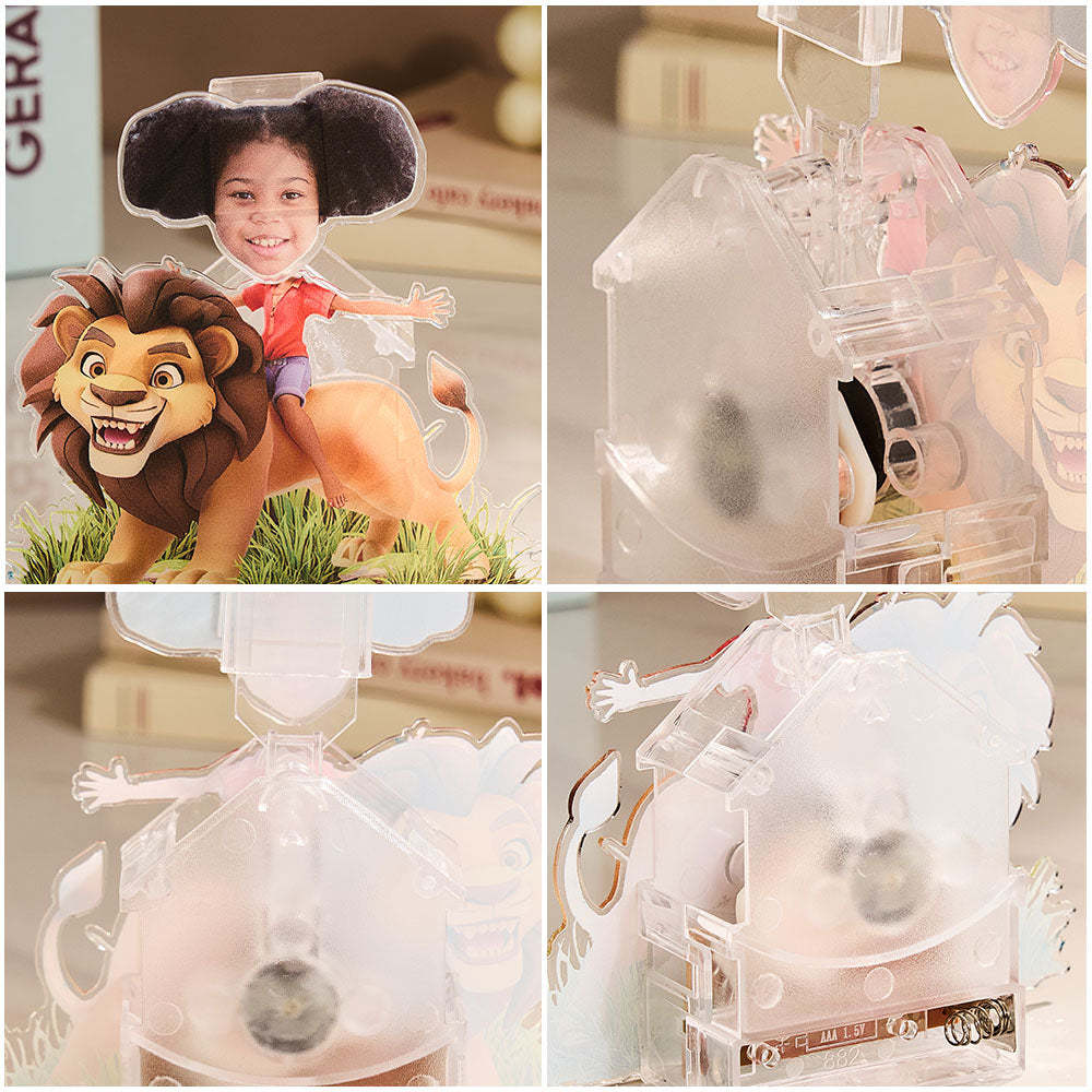 Personalized Face Kids and Animal Shaking Head Standee Gift for Kids - PhotoMoonLamp