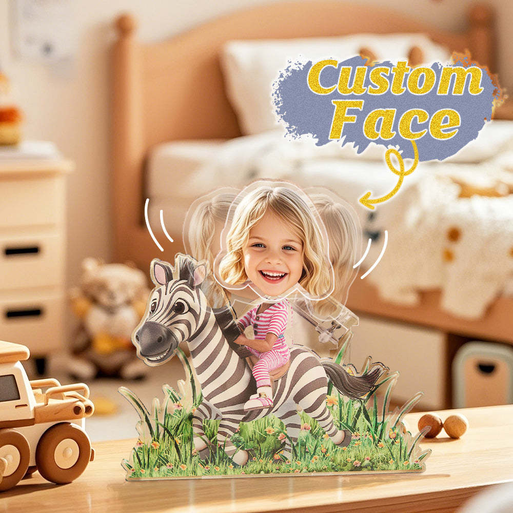 Personalized Face Kids and Animal Shaking Head Standee Gift for Kids - PhotoMoonLamp
