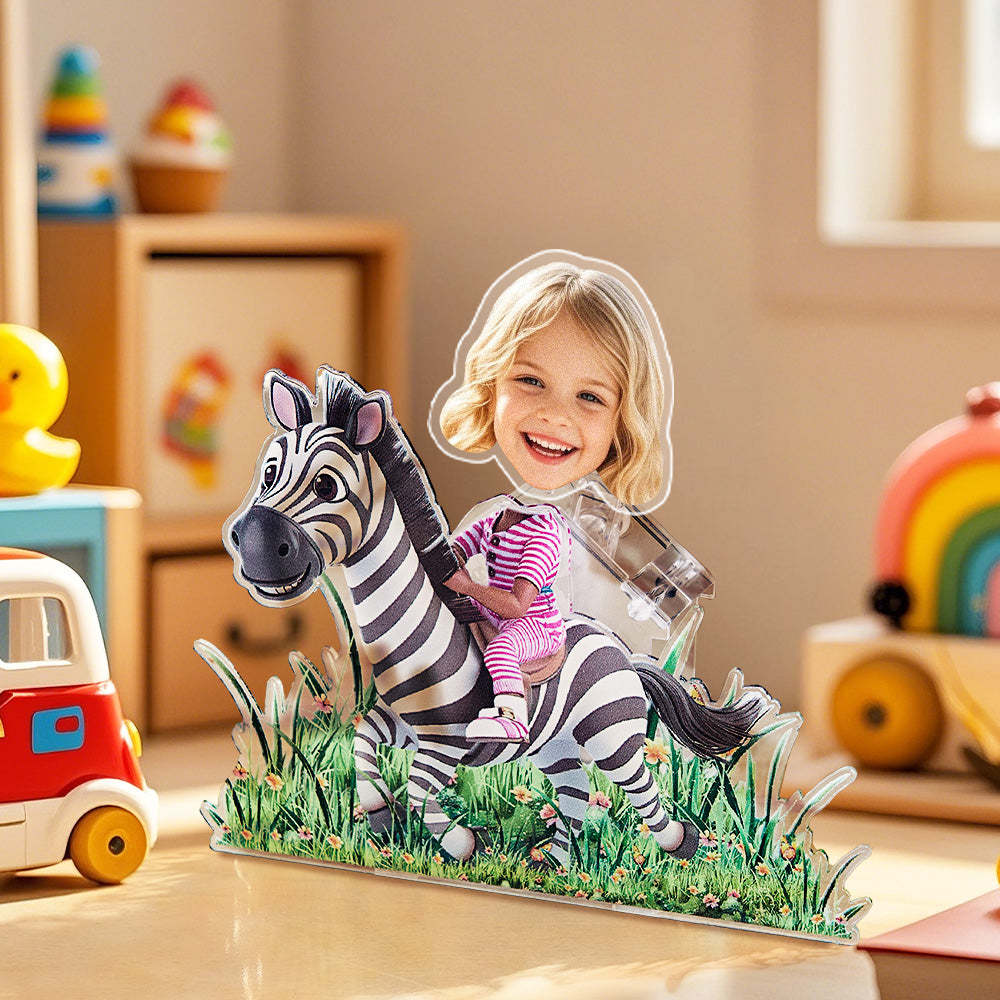 Personalized Face Kids and Animal Shaking Head Standee Gift for Kids - PhotoMoonLamp