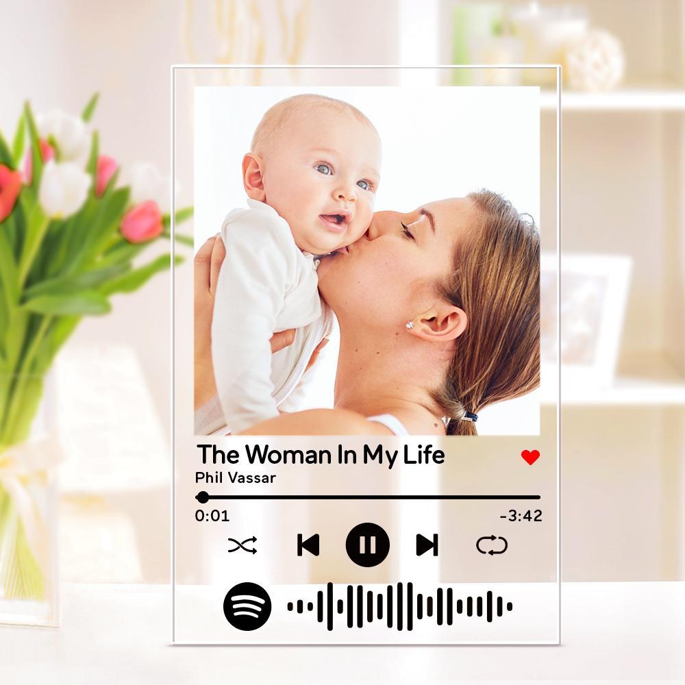 Music Picture Frame Spotify Acrylic Glass Photo Frame Custom Music Song Plaque