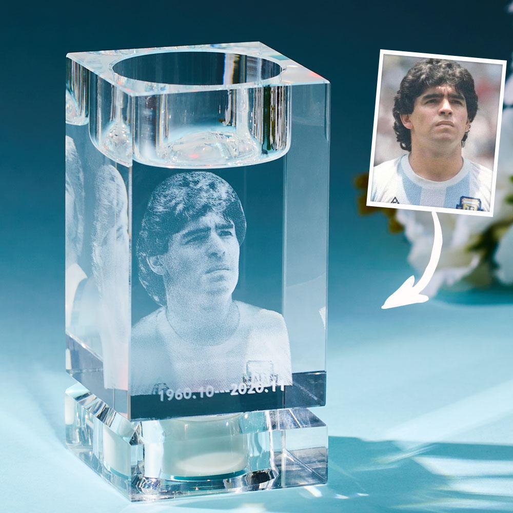 Crystal Candle Holder with LED Base Custom Candles holder Gift For Lost