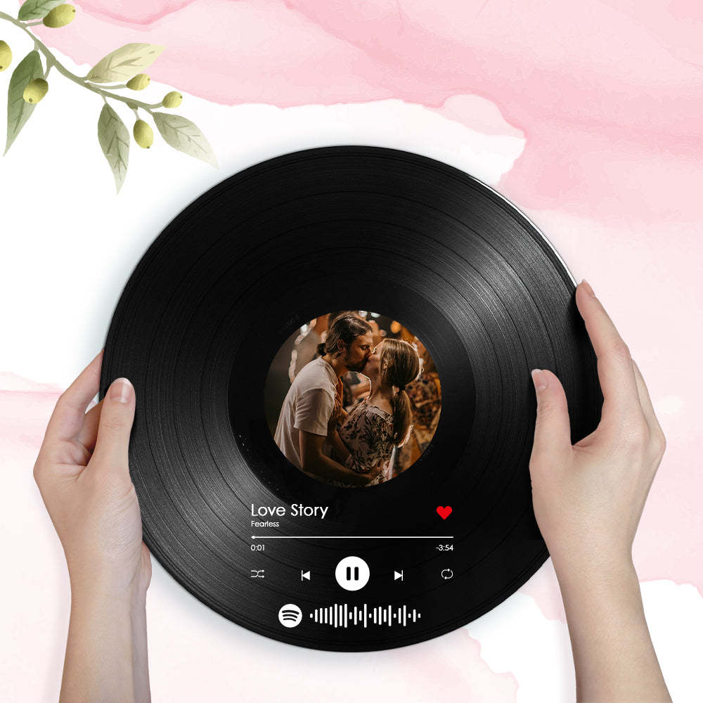 Custom Scannable Spotify Vinyl Record Personalized Music Decoration Bedroom or Living Room - photomoonlamp