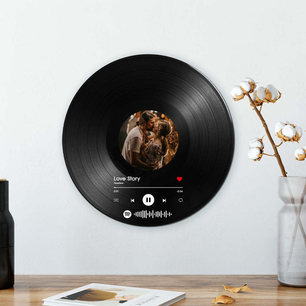 Custom Scannable Spotify Vinyl Record Personalized Music Decoration Bedroom or Living Room - photomoonlamp