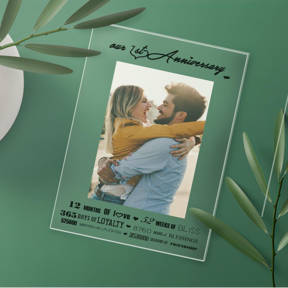 Anniversary Gifts for Her Personalized Photo Plaque Home Decor