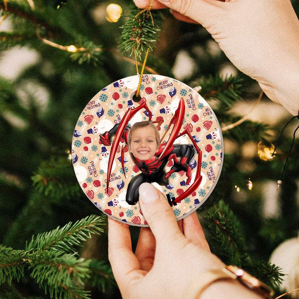 Photo Christmas Ornament Spiderboy Personalized Christmas Ornaments Christmas Gift for Kids - Giftlab