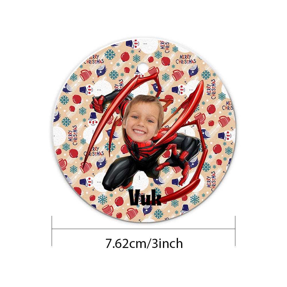 Photo Christmas Ornament Spiderboy Personalized Christmas Ornaments Christmas Gift for Kids - Giftlab