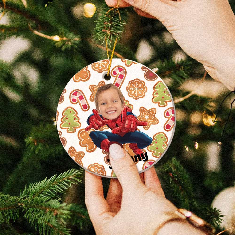 Photo Christmas Ornament Spiderboy Personalized Christmas Ornaments Christmas Gift for Kids - Giftlab
