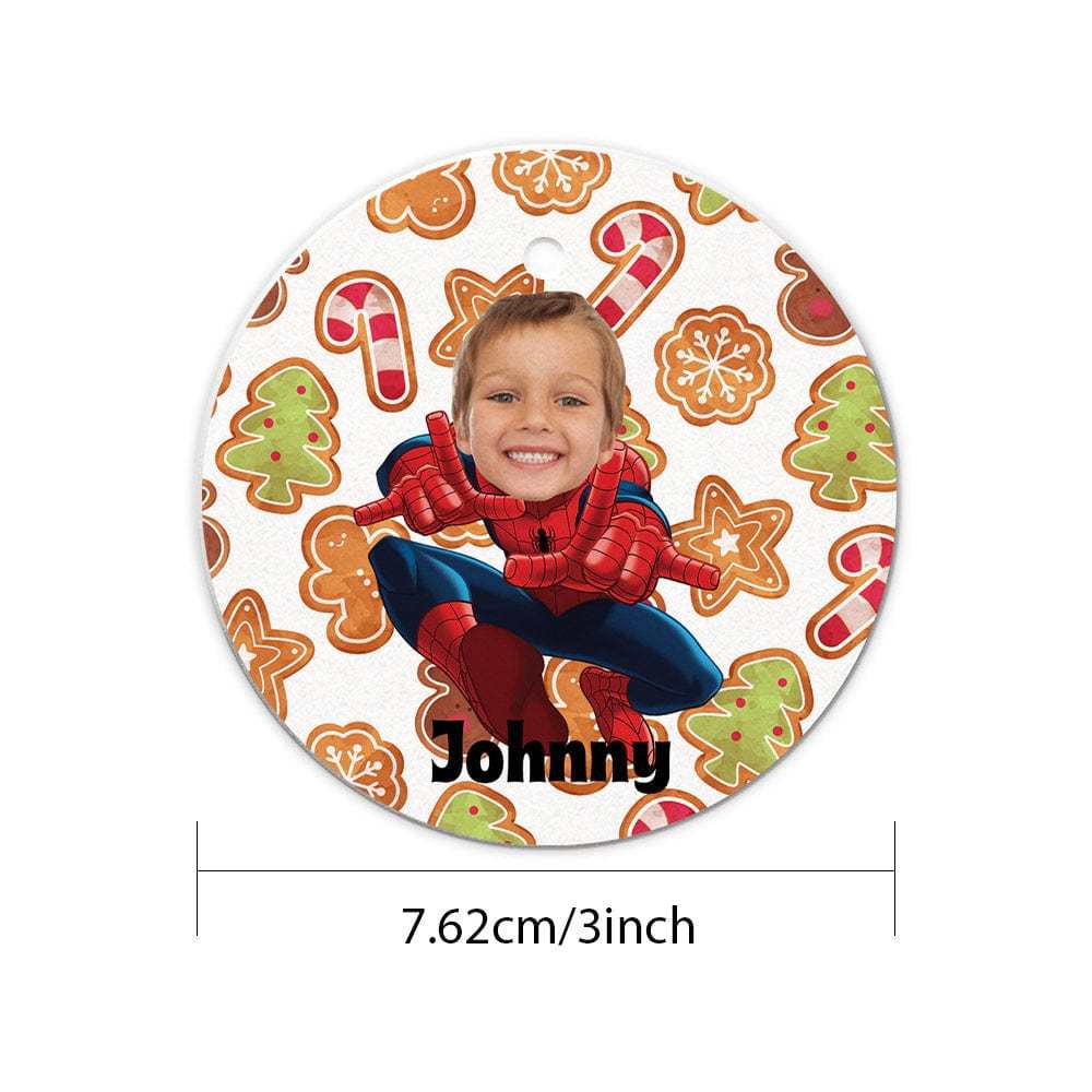 Photo Christmas Ornament Spiderboy Personalized Christmas Ornaments Christmas Gift for Kids - Giftlab