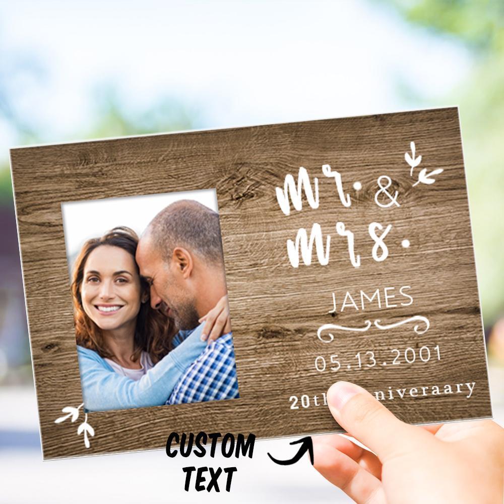 Anniversary Gifts for Mom and Dad Personalized Photo Plaque Mr and Mrs Home Decor