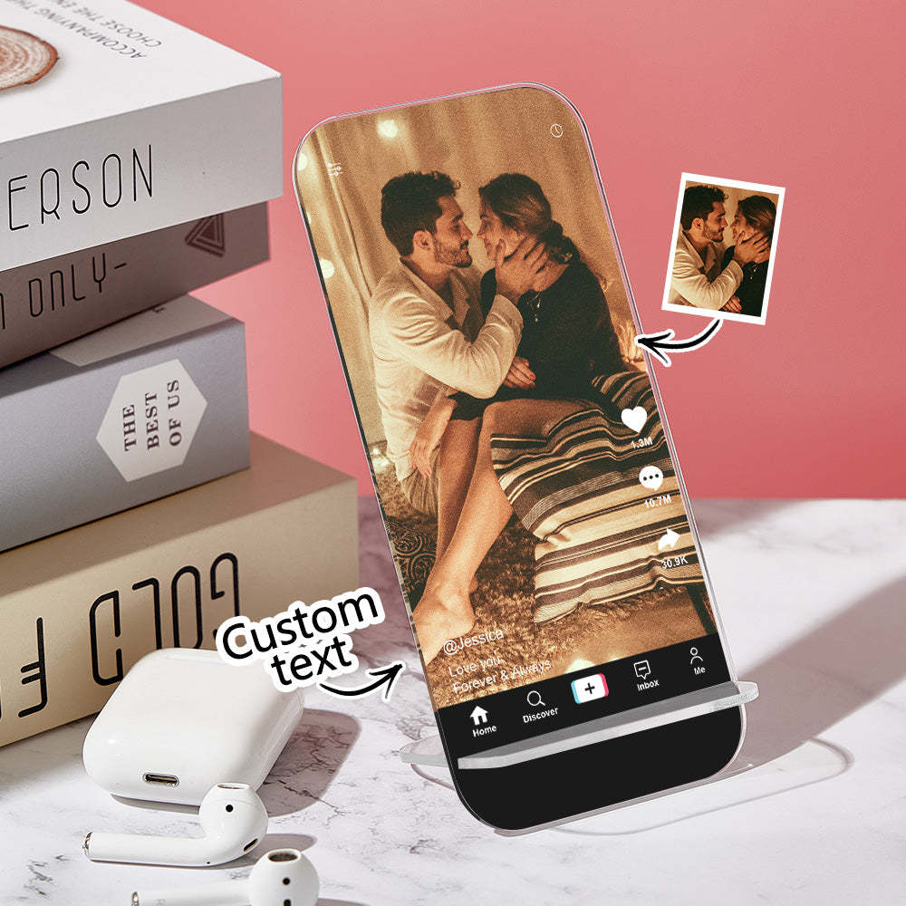 Personalized Tiktok Plaque Custom Photo Plaque Best Photo Gift for Lover - photomoonlamp