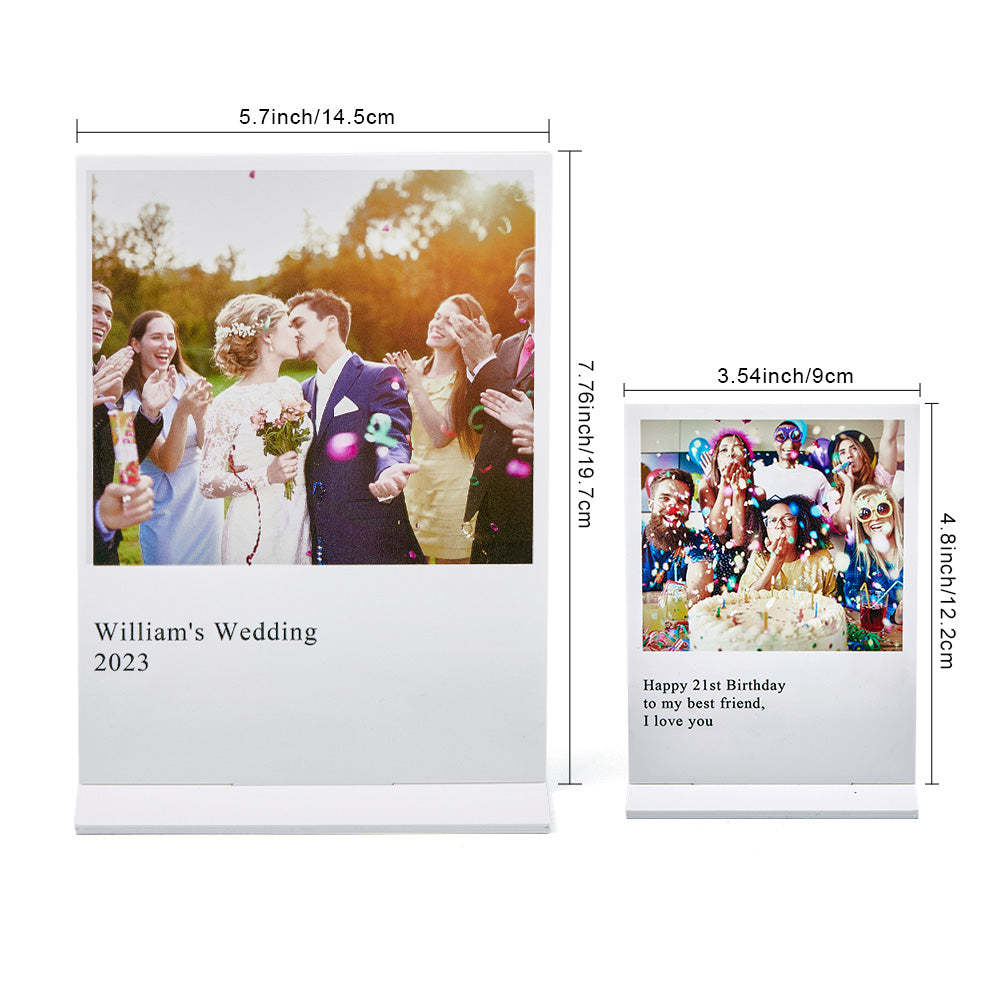 Personalised Photo Plaque Acrylic Photo Plaque Home Decor for Anniversary Birthday Gifts - photomoonlamp