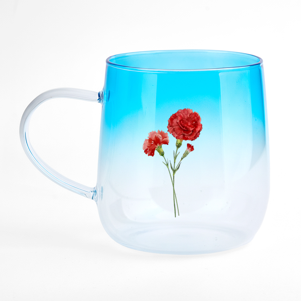 You Are The Most Beautiful Flower Personalized Custom Pink Gradient Glass Mug