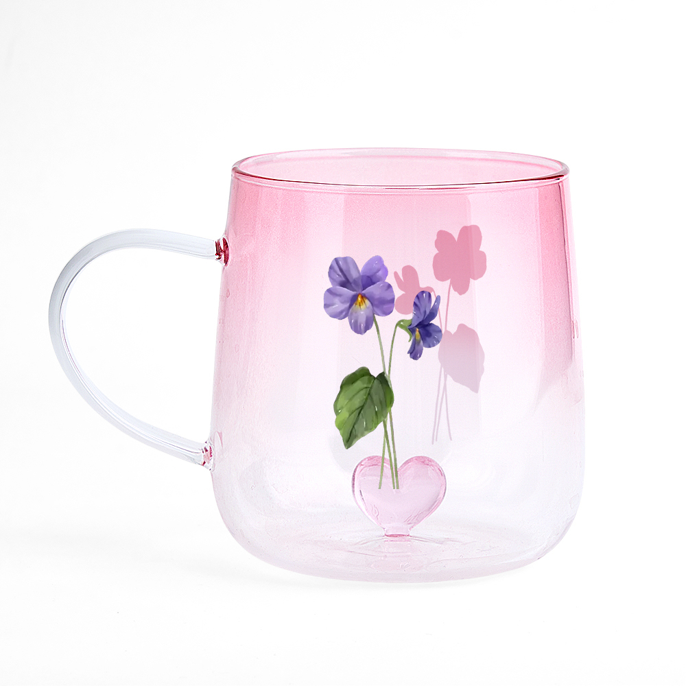 You Are The Most Beautiful Flower Personalized Custom Pink Gradient Glass Mug