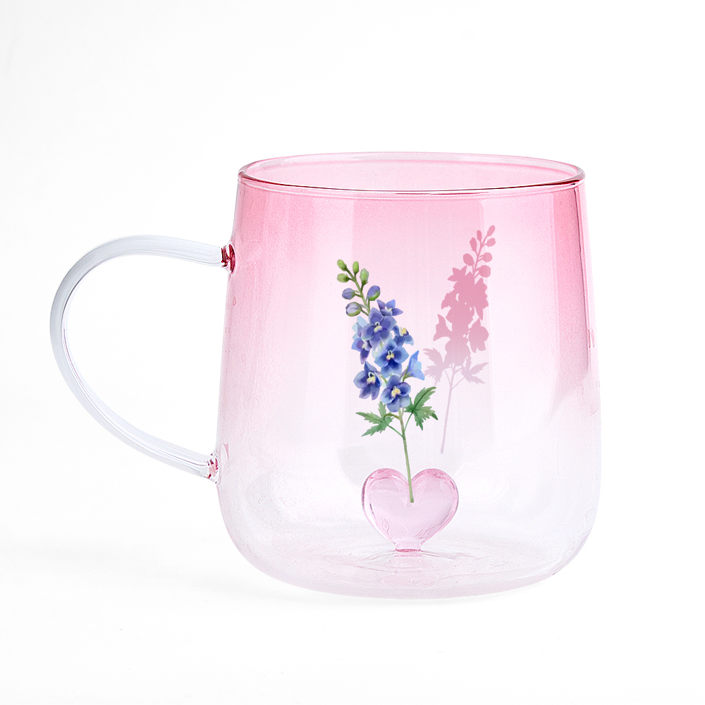 You Are The Most Beautiful Flower Personalized Custom Pink Gradient Glass Mug