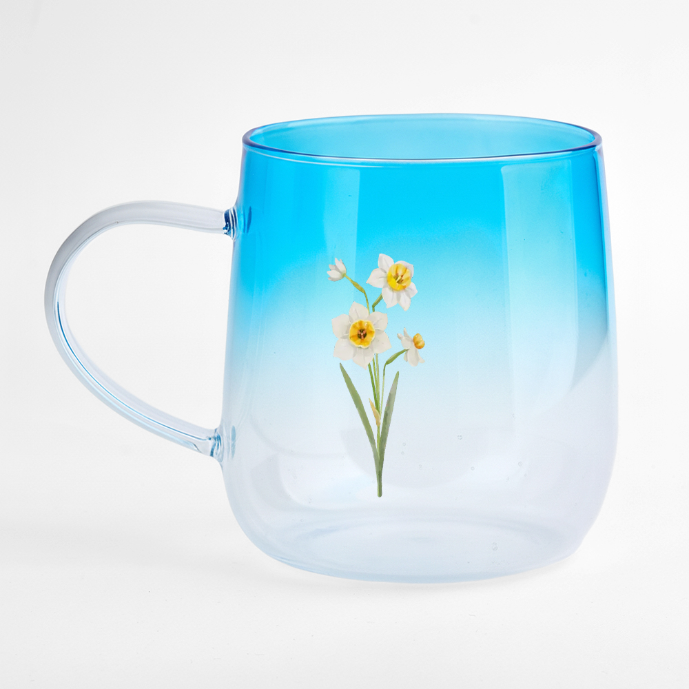 You Are The Most Beautiful Flower Personalized Custom Pink Gradient Glass Mug