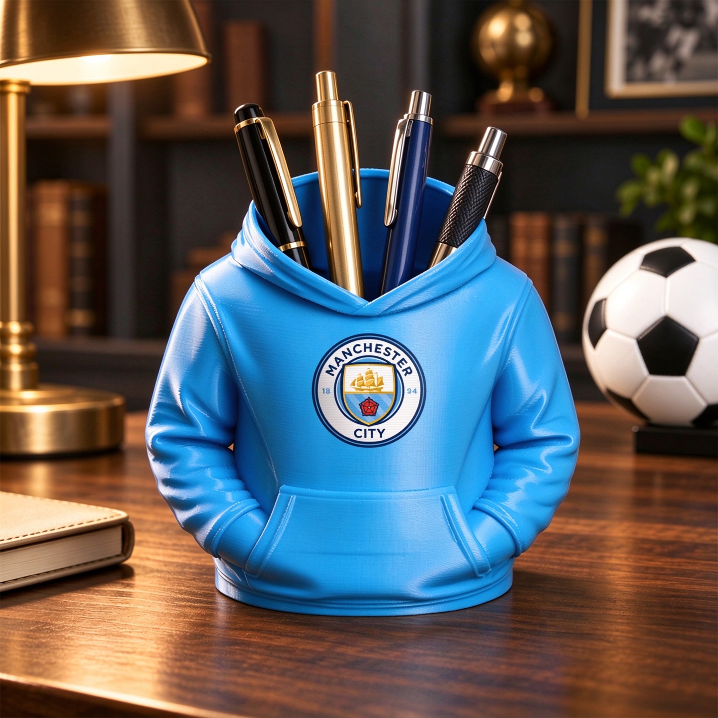 UK Football Hoodie Pen Holder 3D Printed Desk Organizer Soccer Fan Gift - PhotoMoonLamp
