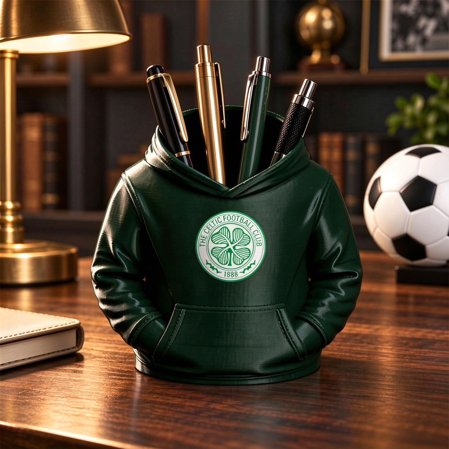 UK Football Hoodie Pen Holder 3D Printed Desk Organizer Soccer Fan Gift - PhotoMoonLamp