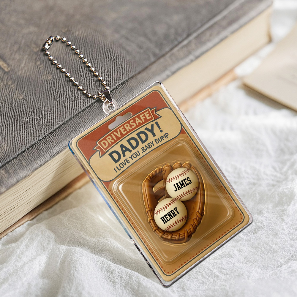 Father's Day Gift Custom Photo Rear View Drive Safe I Love You - Personalized Photo Rear View Mirror Accessory - PhotoMoonLamp