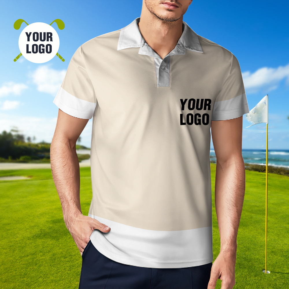 Custom Face Polo Shirts for Men Personalized Men's Polo Shirts Logo Shirts Birthday Vacation Gift for Him Dad - PhotoMoonLamp