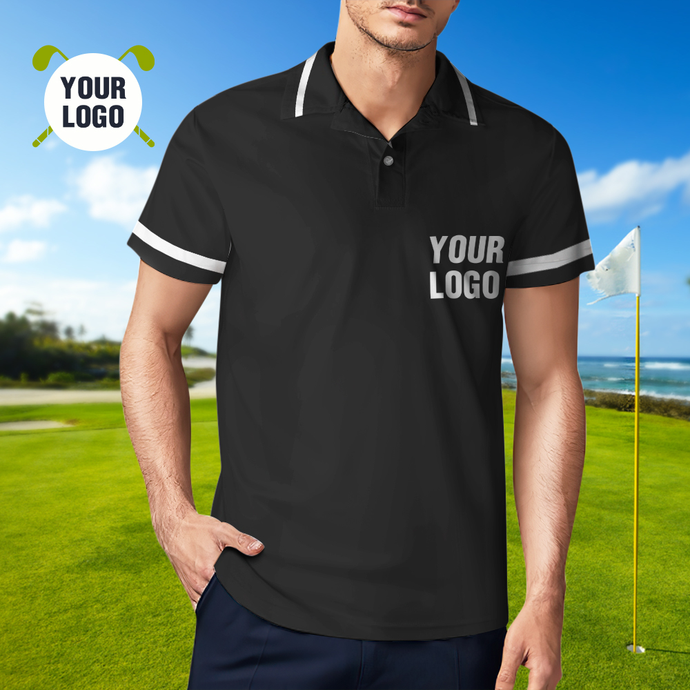 Custom Face Polo Shirts for Men Personalized Men's Polo Shirts Logo Shirts Birthday Vacation Gift for Him Dad - PhotoMoonLamp
