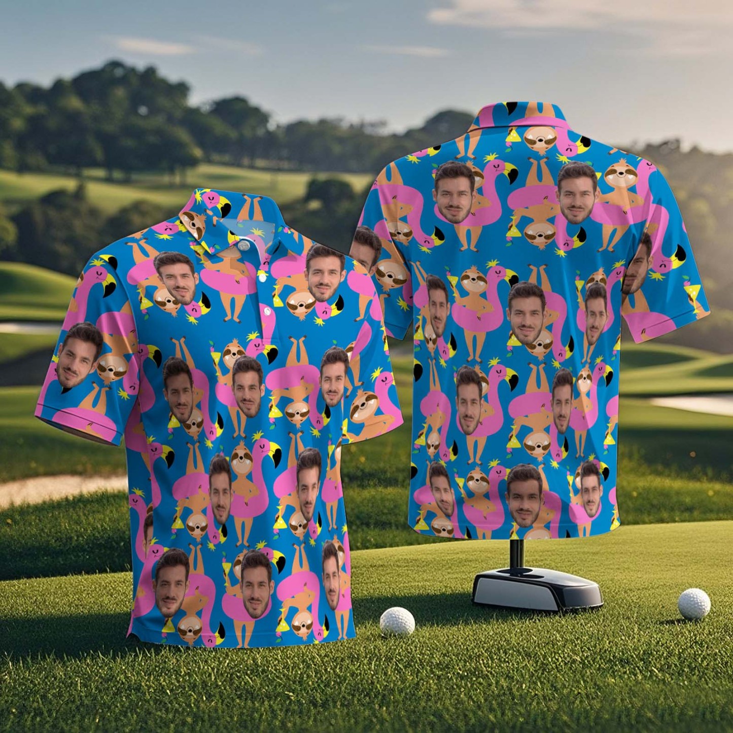 Custom Polo Shirt Personalized Classic Brew Beer Golf Shirts with Faces Or Logos Gift Idea - PhotoMoonLamp