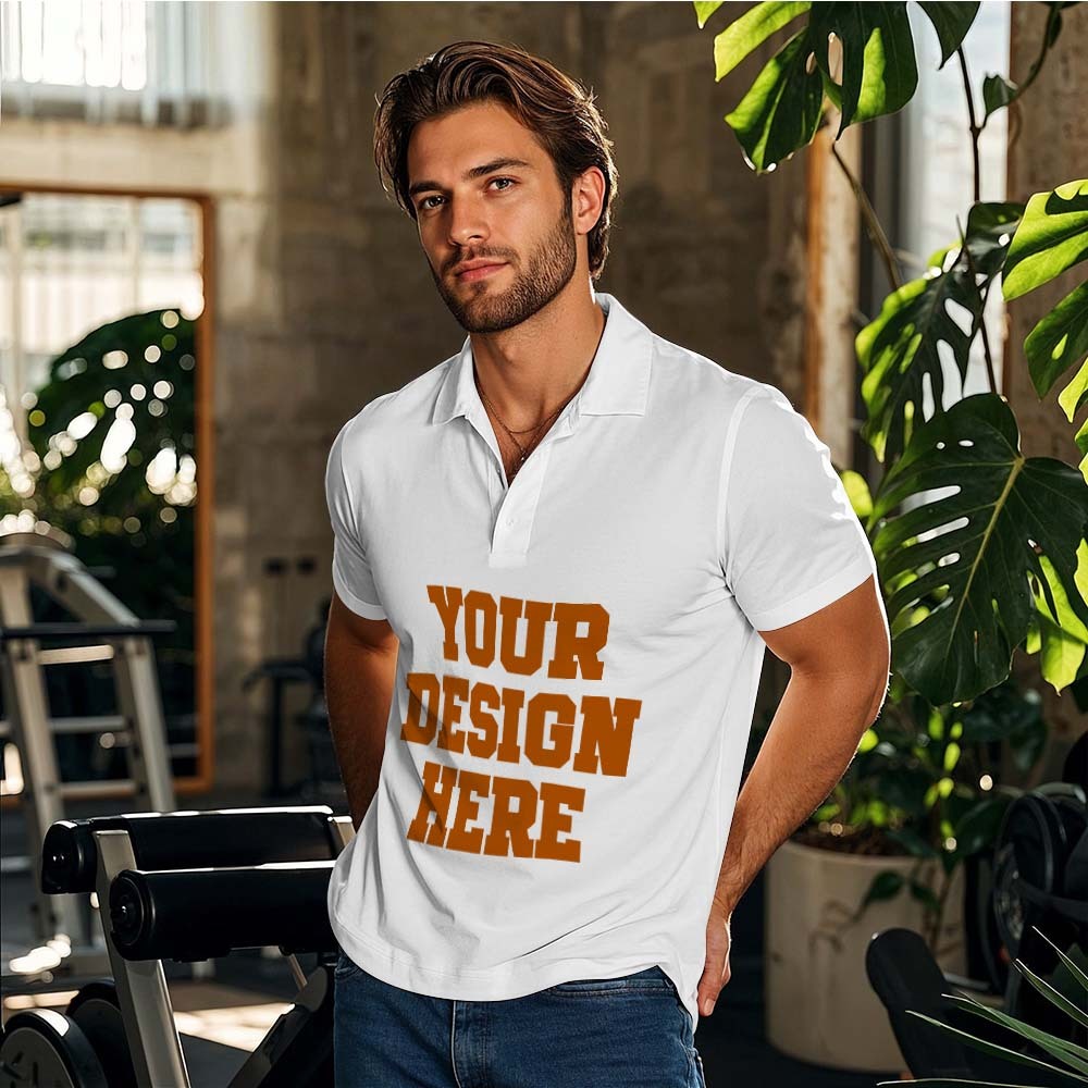 Custom Face Polo Shirt Personalized  Polo With Logo Gift Perfect For Business Golf Or Gifts - PhotoMoonLamp
