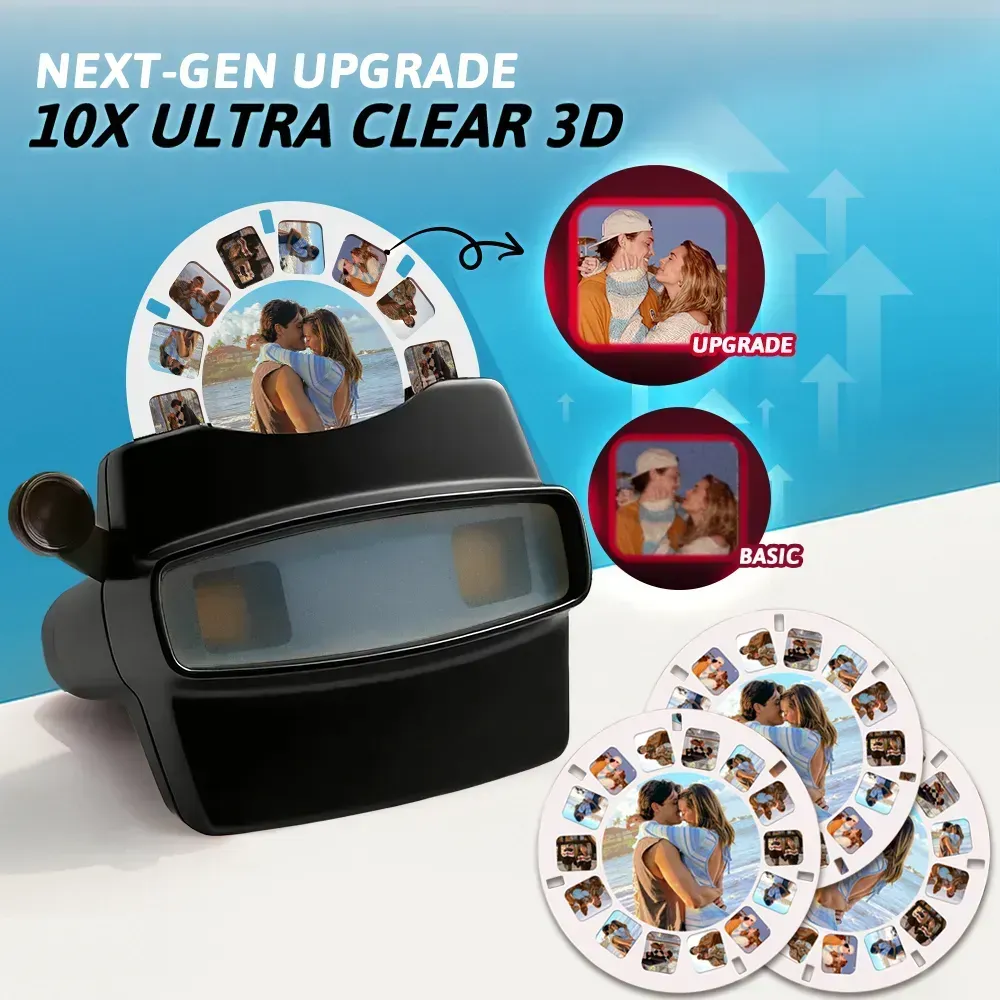 Custom 3D Viewfinder and Reel-Personalized Christmas Gifts Text and Photo Viewer with Your Own Photos