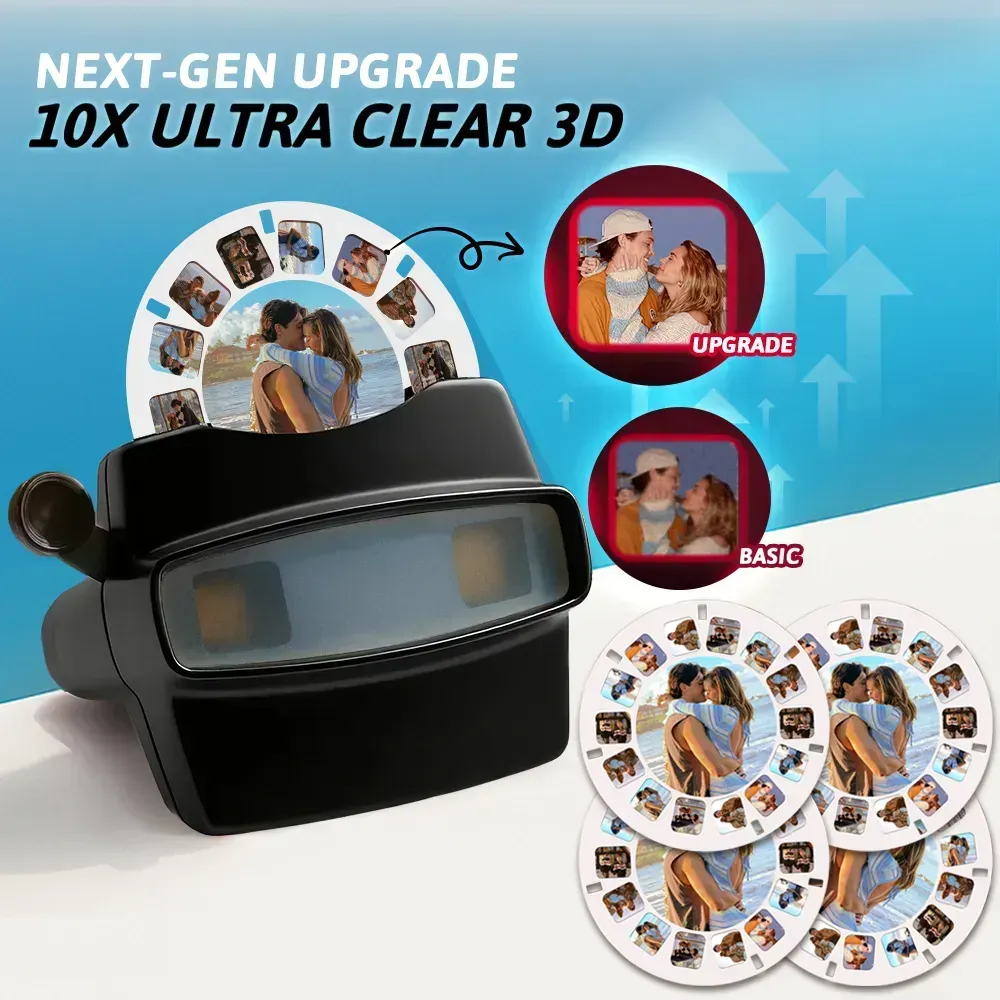 Custom 3D Viewfinder and Reel-Personalized Christmas Gifts Text and Photo Viewer with Your Own Photos