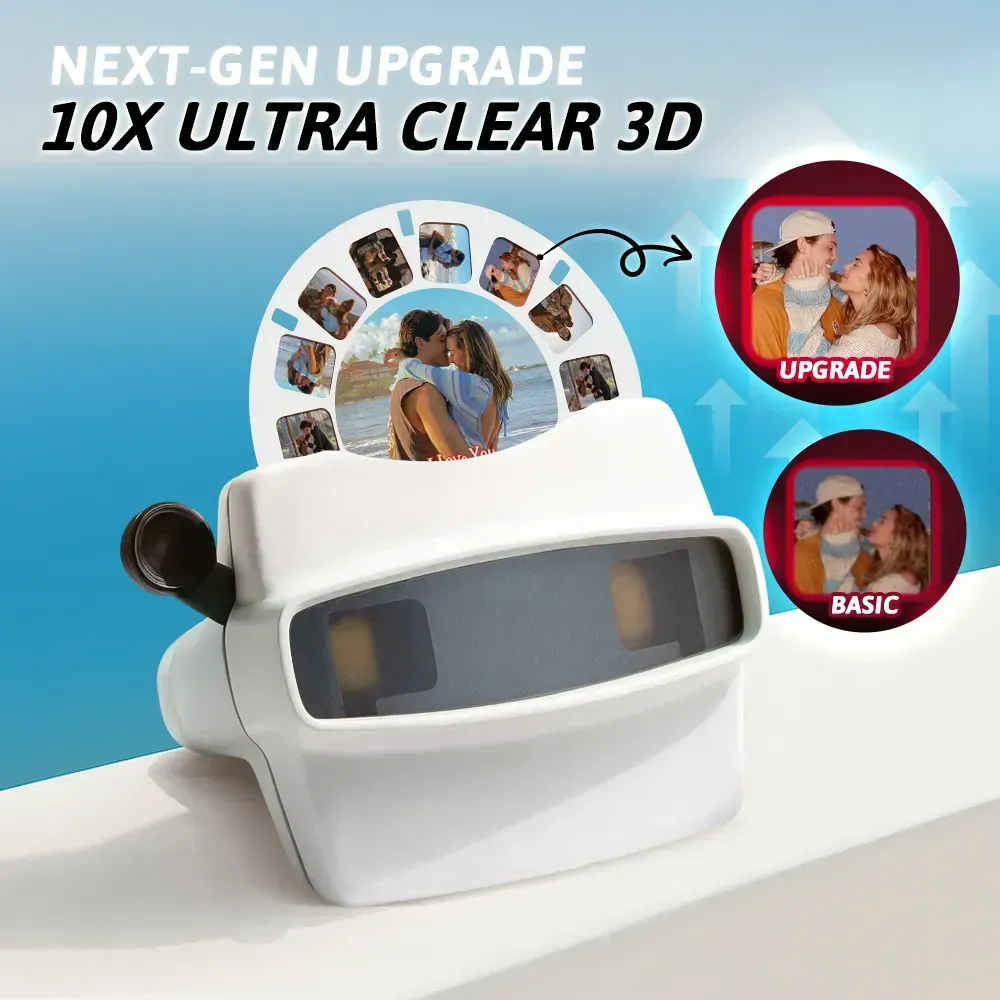 Custom 3D Viewfinder and Reel-Personalized Christmas Gifts Text and Photo Viewer with Your Own Photos