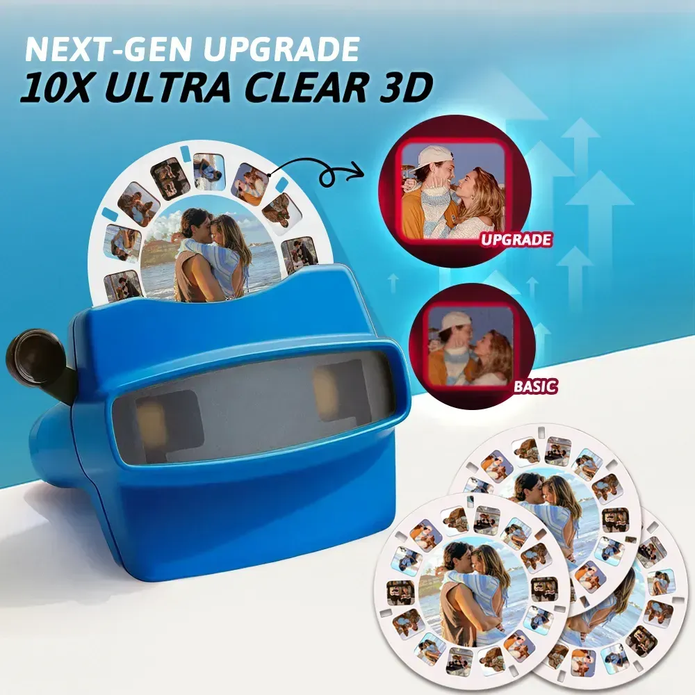 Custom 3D Viewfinder and Reel-Personalized Christmas Gifts Text and Photo Viewer with Your Own Photos